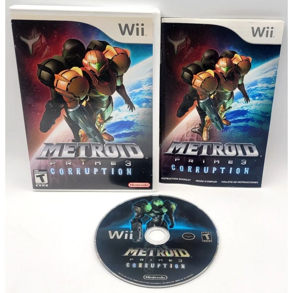 Metroid Prime 3 Corruption Nintendo Wii‎ 2007 CIB COMPLETE IN BOX